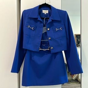 Vintage CACHE matching set cropped blazer and mini skirt - size SMALL
